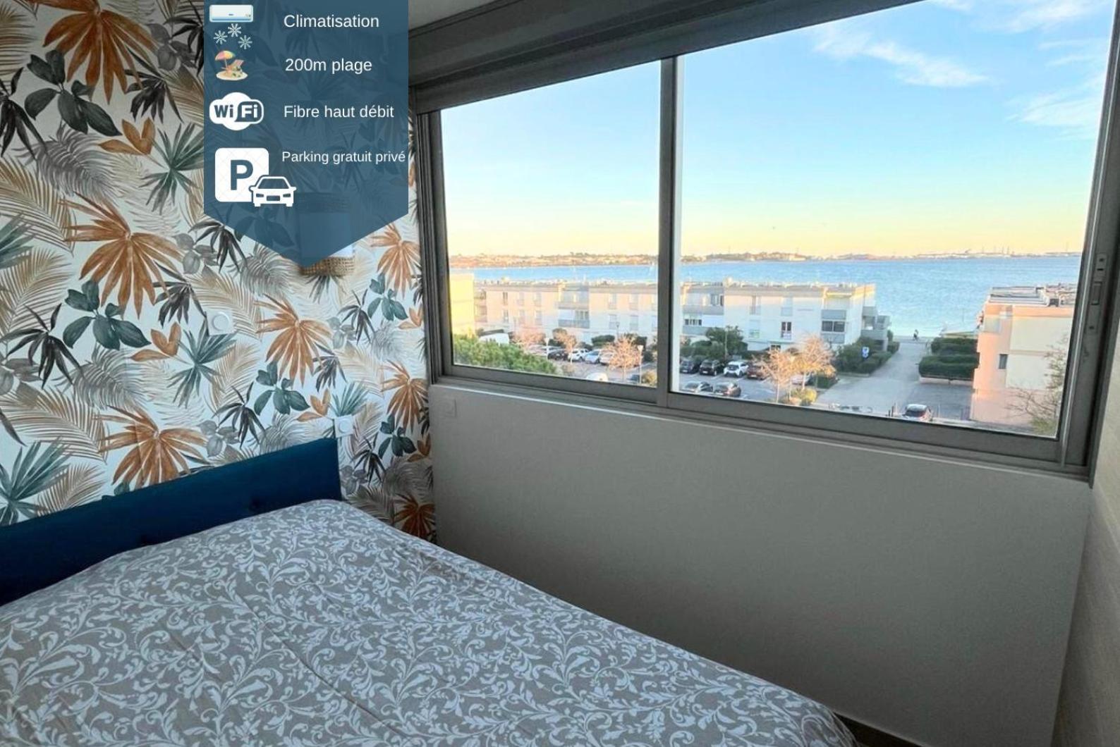 Joli Appart/Vue Etang/Clim /Wifi Balaruc-les-Bains Dış mekan fotoğraf
